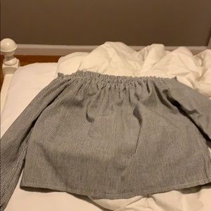 off the shoulder long sleeve top